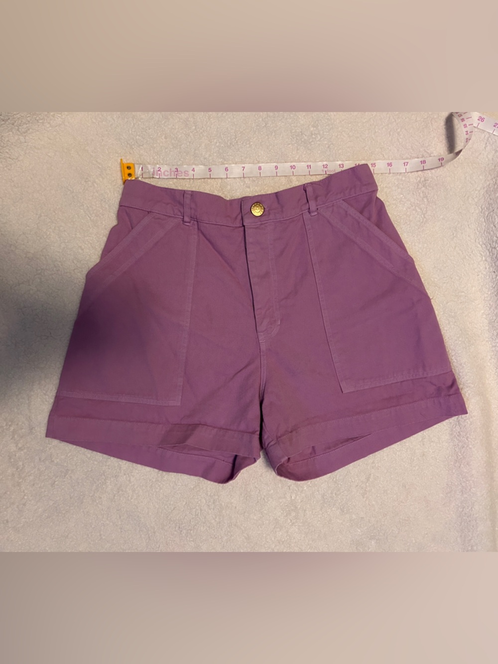 Big Bud Press High-Rise Violet Work Pants Style Shorts Size L